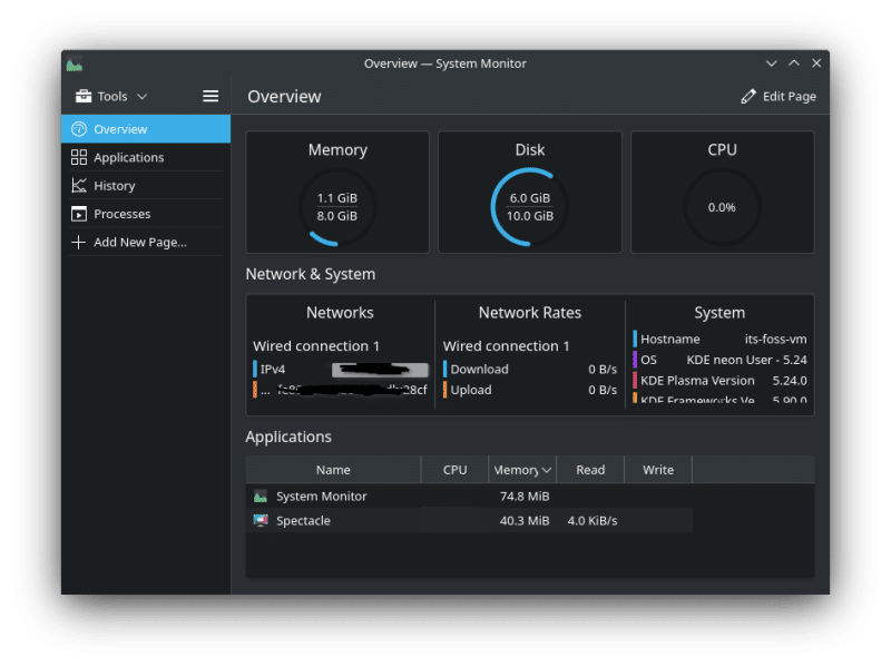 uso de recursos do kde