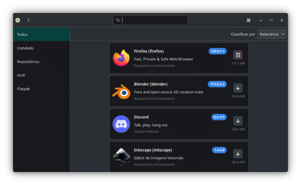 Manjaro Linux AUR/Flatpak