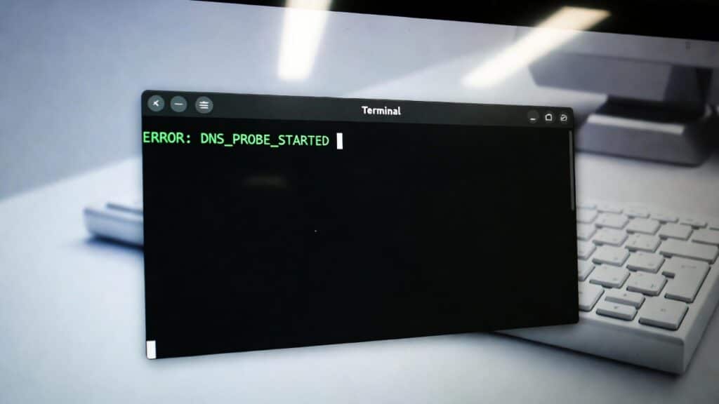Imagem ilustrativa de erro DNS_PROBE_STARTED